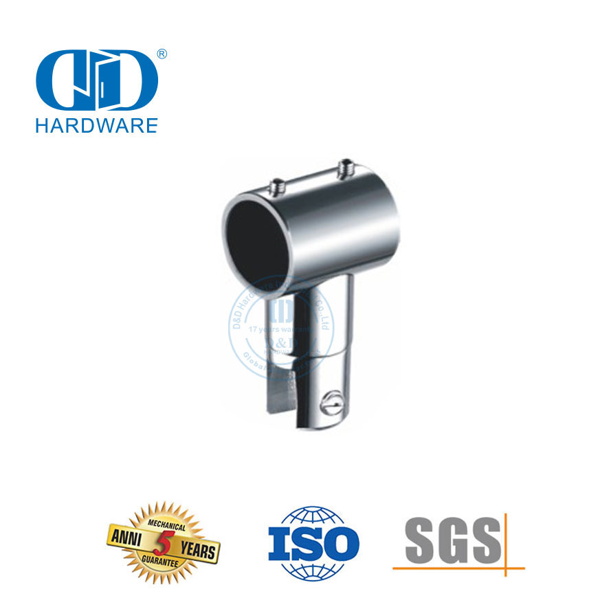 Conector de painel de vidro de aço inoxidável, conector de vidro para banheiro, montagem de cubículo de chuveiro comercial System-DDSC027