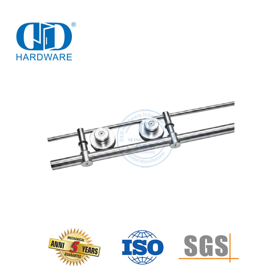 Celeiro de aço inoxidável escritório hotel rolo porta ferragem portas deslizantes acessório de construção Hardware-DDBD049