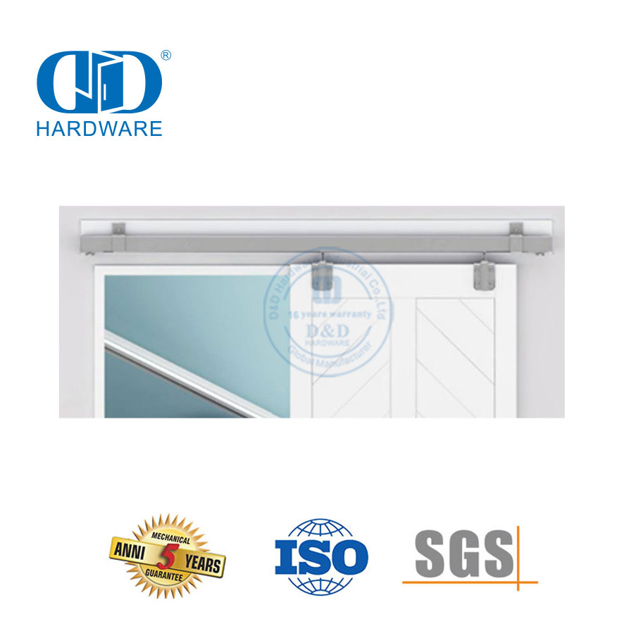 Design minimalista de aço inoxidável resistente porta deslizante casa exterior porta do celeiro Hardware-DDBD036