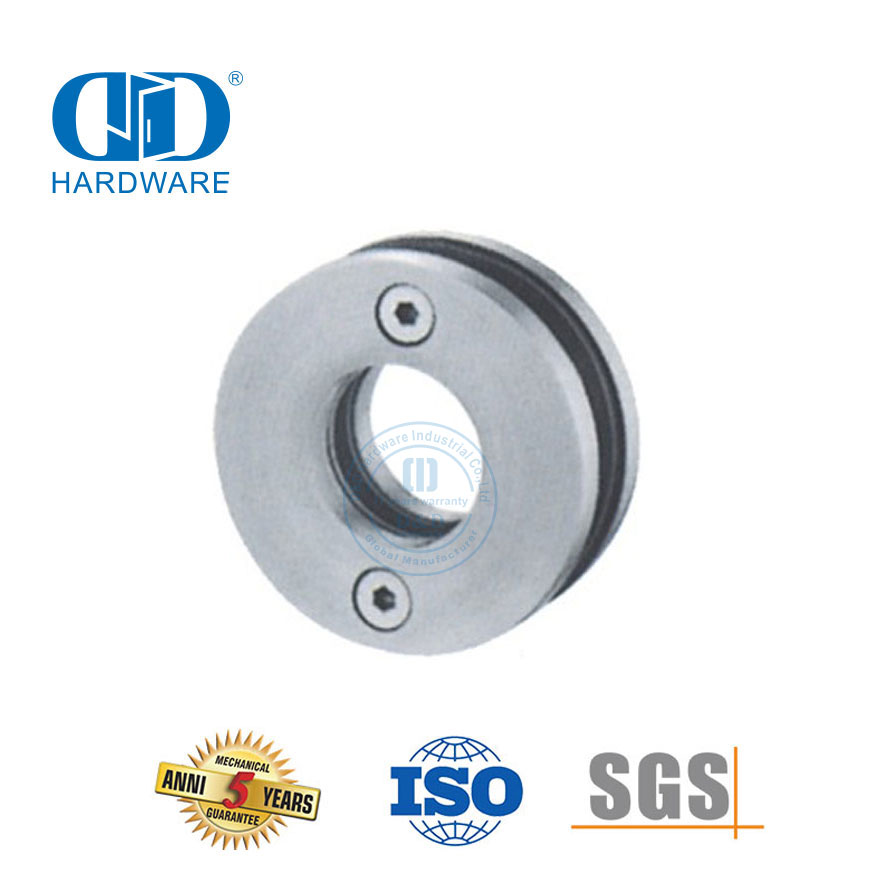 Tipo redondo acessórios de móveis de aço inoxidável porta deslizante de vidro em forma de copo-DDSK018