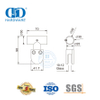 Conector de dobradiça de chuveiro de aço inoxidável, conector de canto de parede de vidro, montagem de remendo, braçadeira superior de vidro