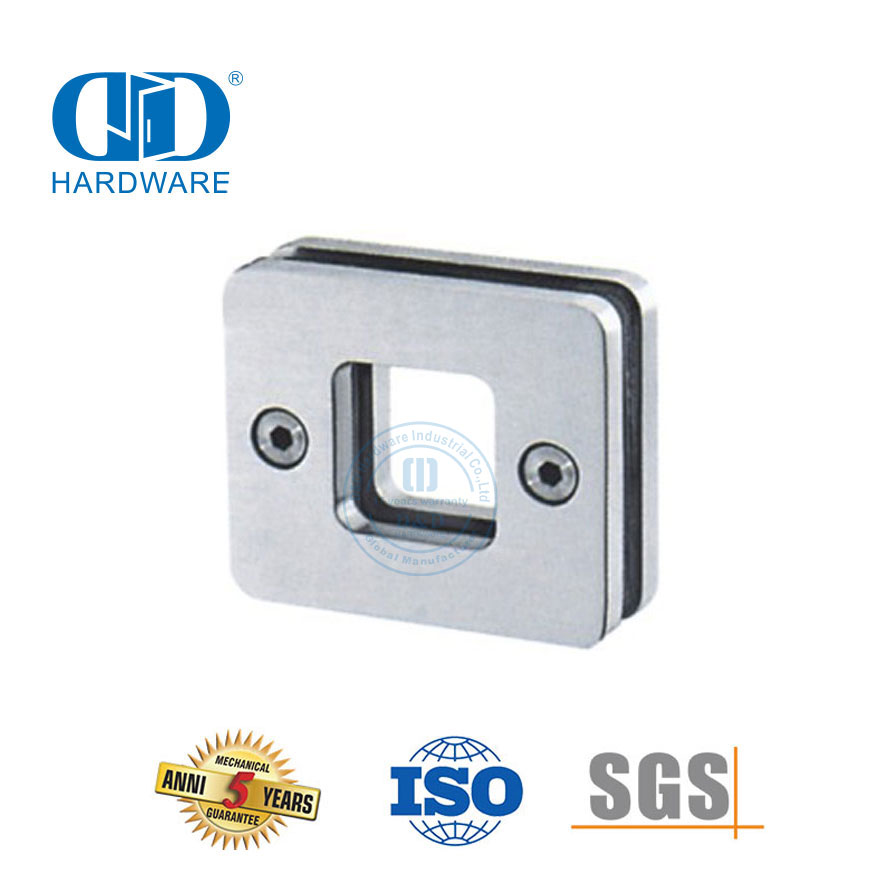 Fechadura de porta deslizante de vidro de aço inoxidável, maçaneta de banheiro, porta deslizante de vidro quadrado em forma de copo-DDSK019