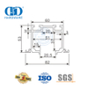 Aço inoxidável porta deslizante ferragem ferroviário porta acessórios do banheiro para chuveiro Room-DDGS150