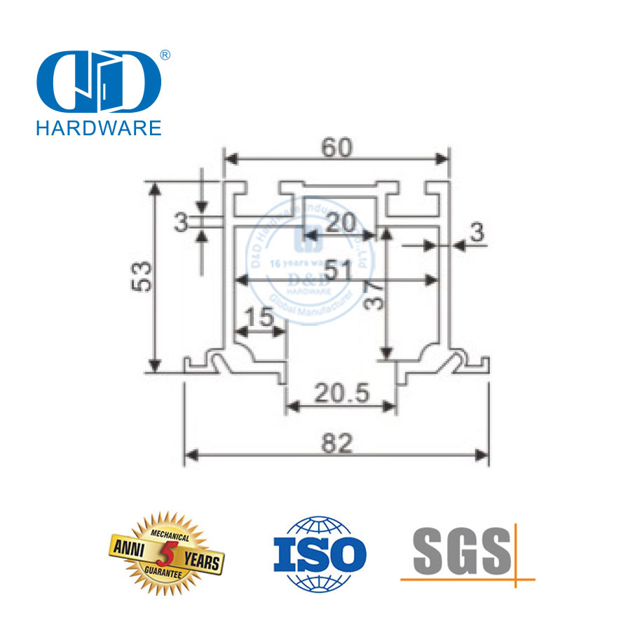 Aço inoxidável porta deslizante ferragem ferroviário porta acessórios do banheiro para chuveiro Room-DDGS150