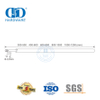 Acessórios de vidro de aço inoxidável canto curvo reto dobrável ajustável telescópico banheiro tensão Rod-DDSC023
