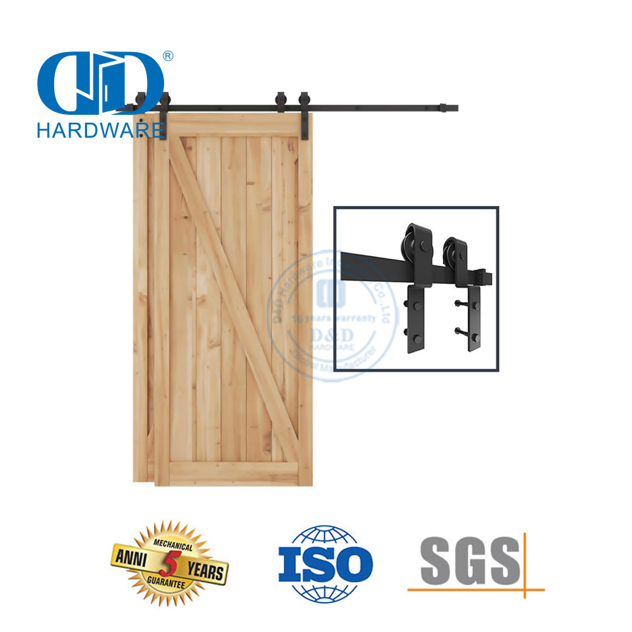 Trilho de porta de celeiro de aço inoxidável removível acessórios de hardware de porta de madeira porta deslizante doméstica Rail-DDBD020