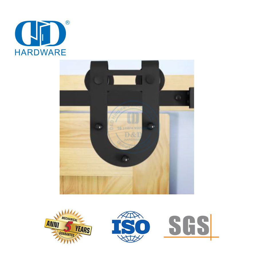 Acessório de ferragem de porta de aço inoxidável Hardware de garagem de aço Hardware de porta de celeiro de madeira-DDBD004