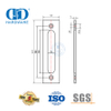 Moderno carbono duplo único portas de madeira trilho porta do celeiro preto aço ferragem pista celeiro porta madeira Hardware-DDBD002