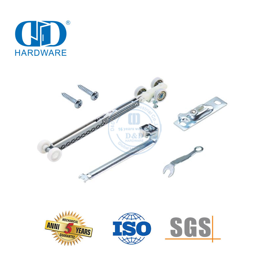 Aço inoxidável única peça de rolo de fechamento suave hardware invisível porta do celeiro ferragem garagem Hardware-DDBD057