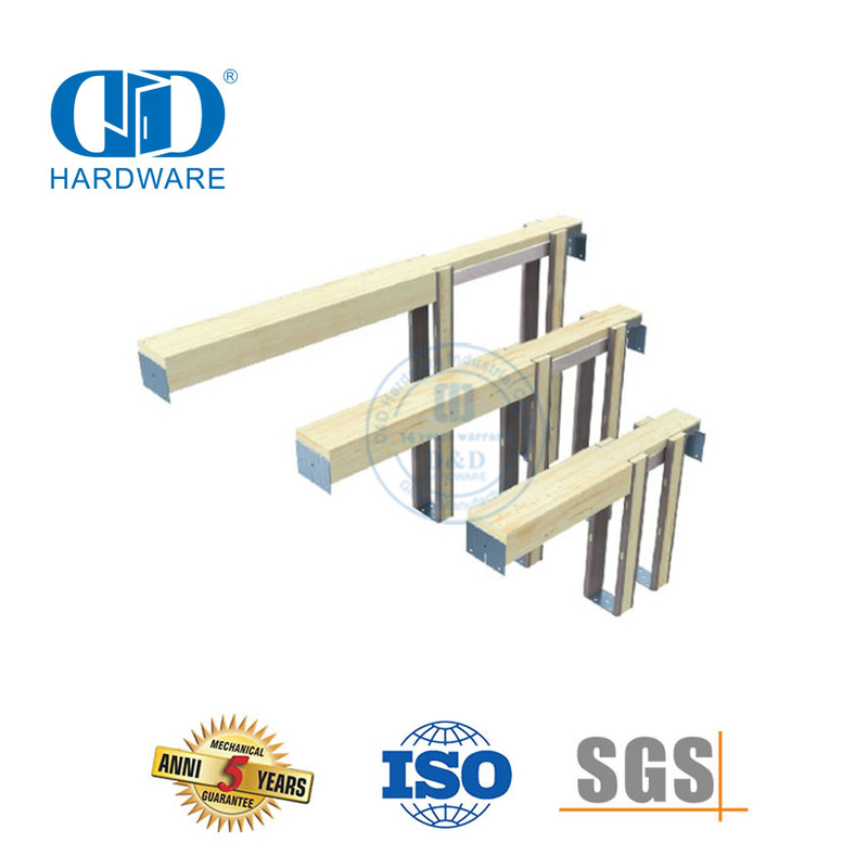 Tubo de aço inoxidável parafuso prisioneiro mais estável porta deslizante ferragem bolso quadro da porta do celeiro Hardware-DDBD063