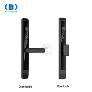 Fechadura de porta de entrada sem chave com impressão digital inteligente com teclado touchscreen e alça reversível -DDDL010