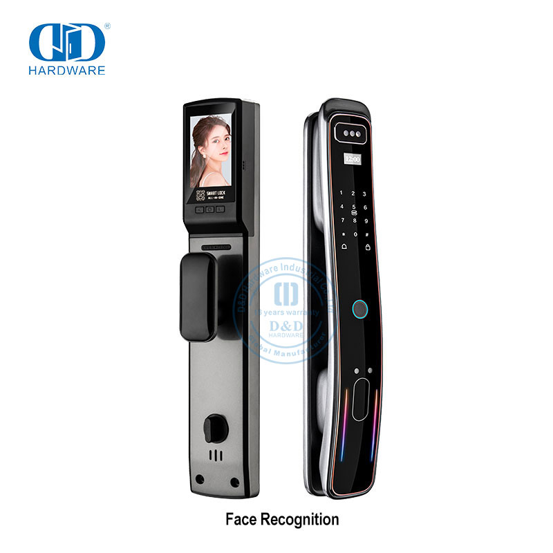 Fechadura eletrônica de impressão digital automática com reconhecimento facial 3D-DDEL014