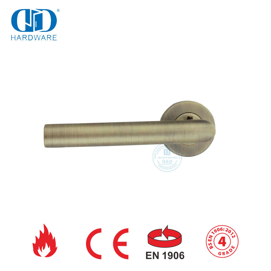 Certificação EN 1906 Alavanca de latão antigo tipo maçaneta externa embutida-DDTH003-AB