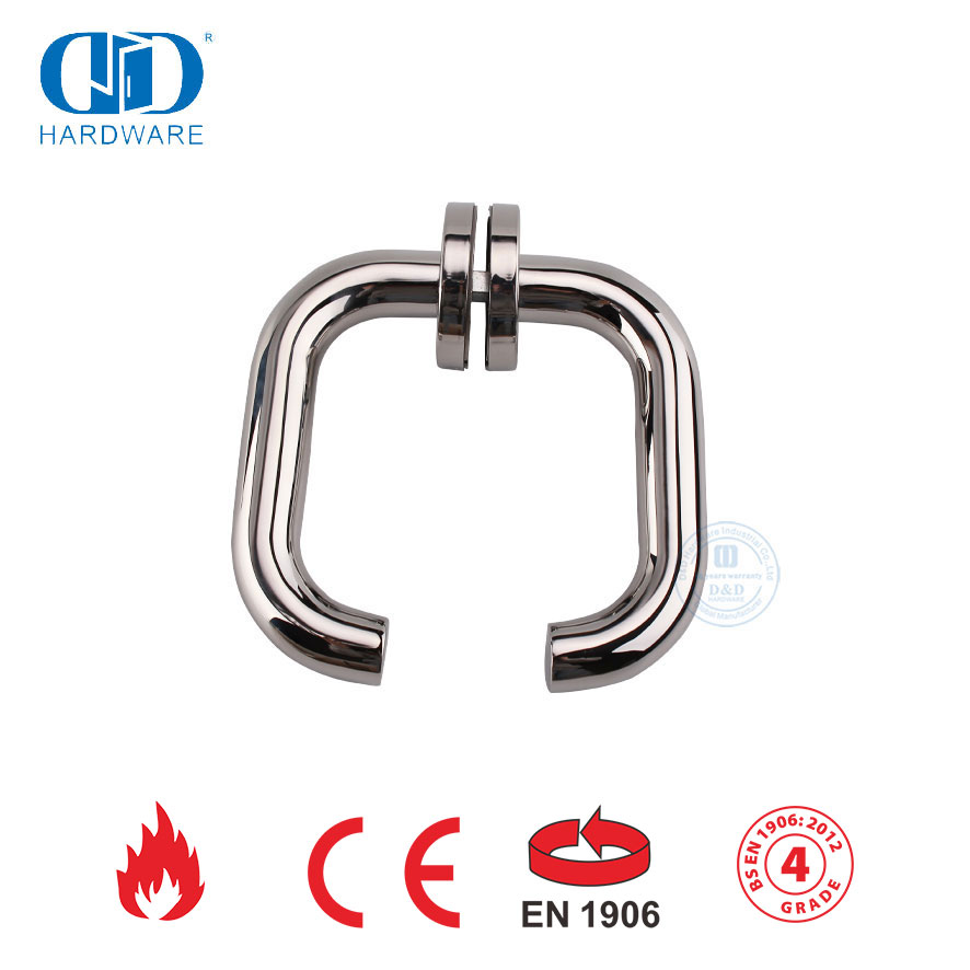 Maçaneta de porta tubular redonda de aço inoxidável EN 1906 com acabamento PSS-DDTH001-PSS