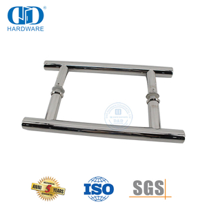 SUS304 H Forma Rodada Frameless Porta De Vidro Hardware Escada Montagem Pull Handle-DDPH001-A Φ22-PSS