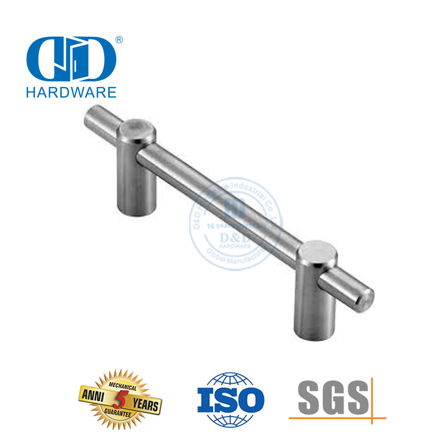 Maçaneta de porta comercial de metal personalizada, lado único, porta de madeira, maçaneta de porta deslizante de face única-DDFH031