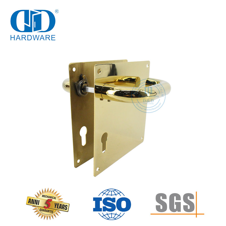 Centro de hardware decorativo para centralizar maçaneta de porta de aço inoxidável de 72 mm com placa-DDTP001-PVD