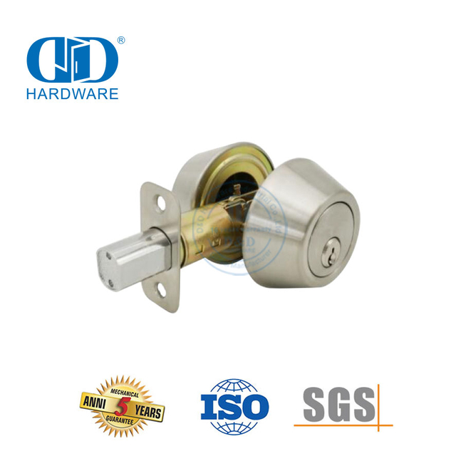 Fechadura de porta ajustável de cilindro duplo resistente de alta qualidade para porta de entrada comercial Lockset-DDLK029