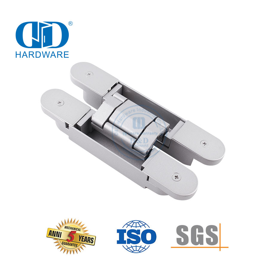 Liga de zinco de alta qualidade 3D escondido invisível fácil instalação resistente interior exterior Dobradiça-DDCH008-G80
