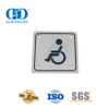 Placa de sinal quadrada de aço inoxidável, placa de sinalização para banheiro, banheiro, para deficientes-DDSP001-Disabled