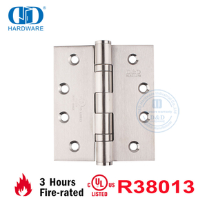 Dobradiça de porta comercial de encaixe completo à prova de fogo ANSI padrão americano listado pela UL em aço inoxidável-DDSS001-FR-4X3.5X3mm