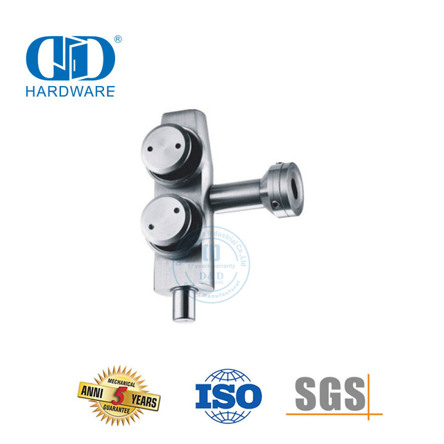 Os sistemas de pivô de porta de vidro de aço inoxidável curvam a parte superior sobre o painel de pivô de vidro Fittings-DDGP008