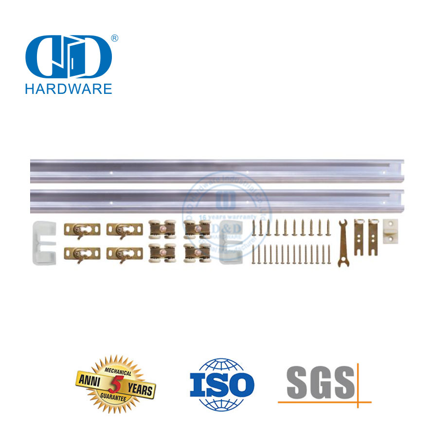 Desvio de aço inoxidável porta do celeiro decorativo ferragem kit roda rolo porta madeira Hardware-DDBD068