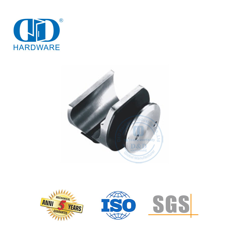 Acessórios de vidro de aço inoxidável, porta deslizante de vidro, conectores integrados para banheiro-DDGS001