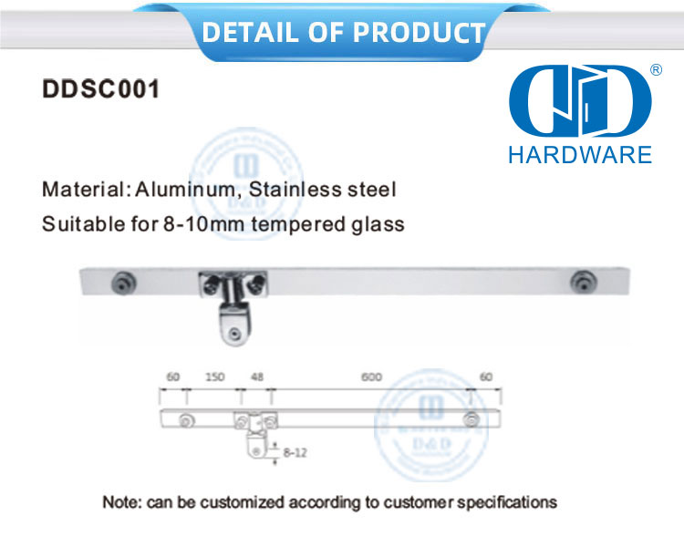 Divisórias de cabine de chuveiro de aço inoxidável personalizadas de fábrica na China Sistema de cabine de chuveiro-DDSC001