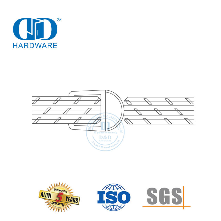 Acessórios de ferragem de vidro chuveiro porta deslizante banheiro pvc borracha impermeável vedação Strip-DDWS002