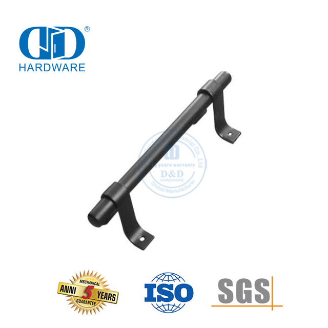 Maçaneta nivelada de aço inoxidável para porta de celeiro, conjunto de maçaneta de porta lateral única deslizante, hardware de construção-DDBD097