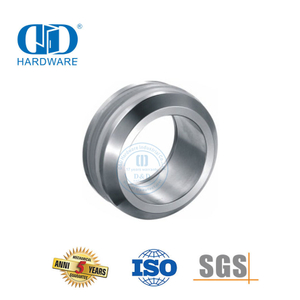 Acessórios para móveis de aço inoxidável lidar com botão de vidro ferragem montagem alumínio através do furo cupped Handle-DDSK015