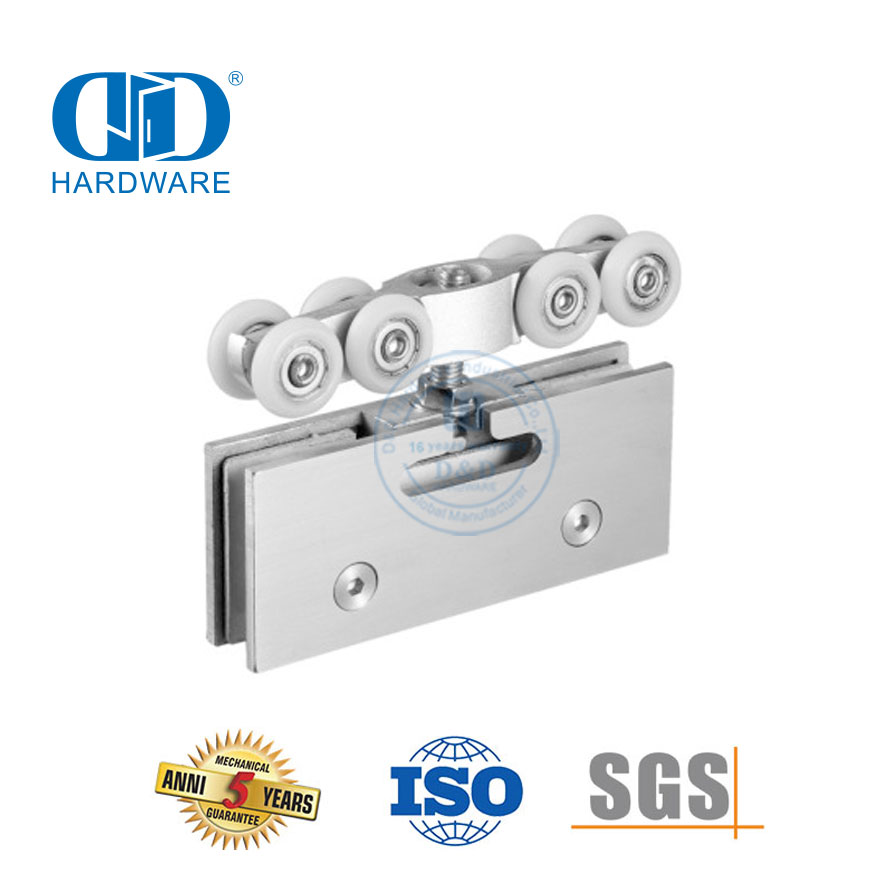 Braçadeira de porta de aço inoxidável, ferro, porta deslizante, rolo de suspensão, acessórios de móveis para porta dupla deslizante-DDGS132
