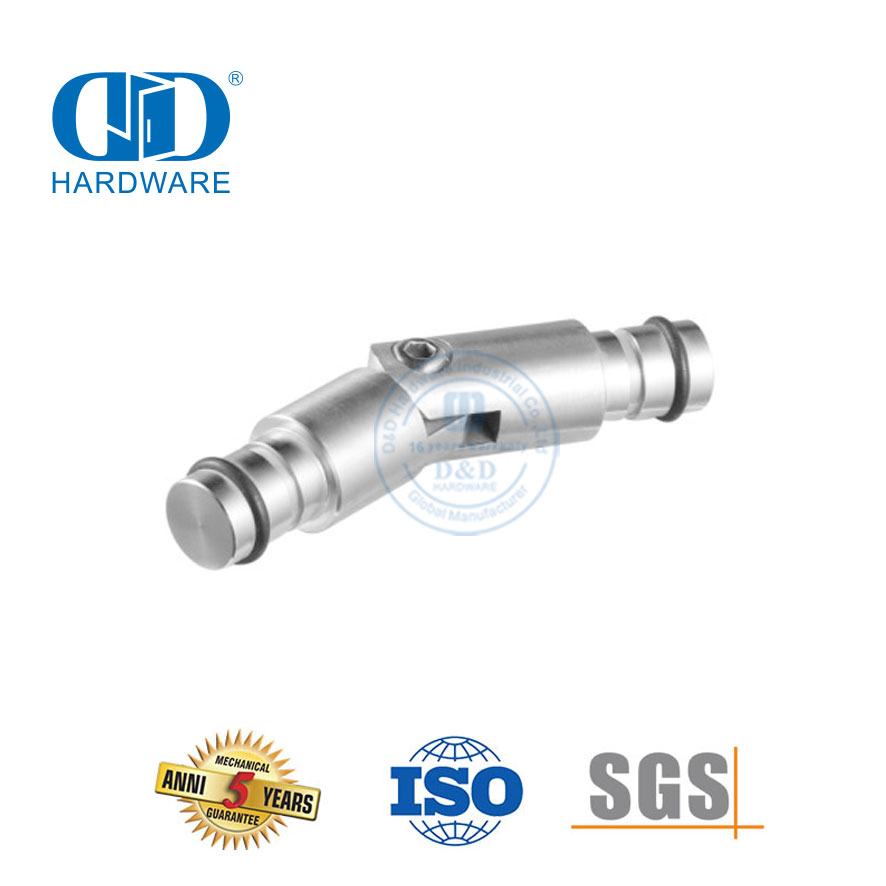 Inserção de canto de tubo, acessórios de vidro de aço inoxidável, ferragens de porta, encaixe de porta de vidro para lavatório Bathroom-DDGS130