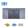 Hardware de porta de bolso de aço inoxidável montado na parede corrediça dupla resistente kit de engrenagem de rolo de porta de celeiro-DDBD039
