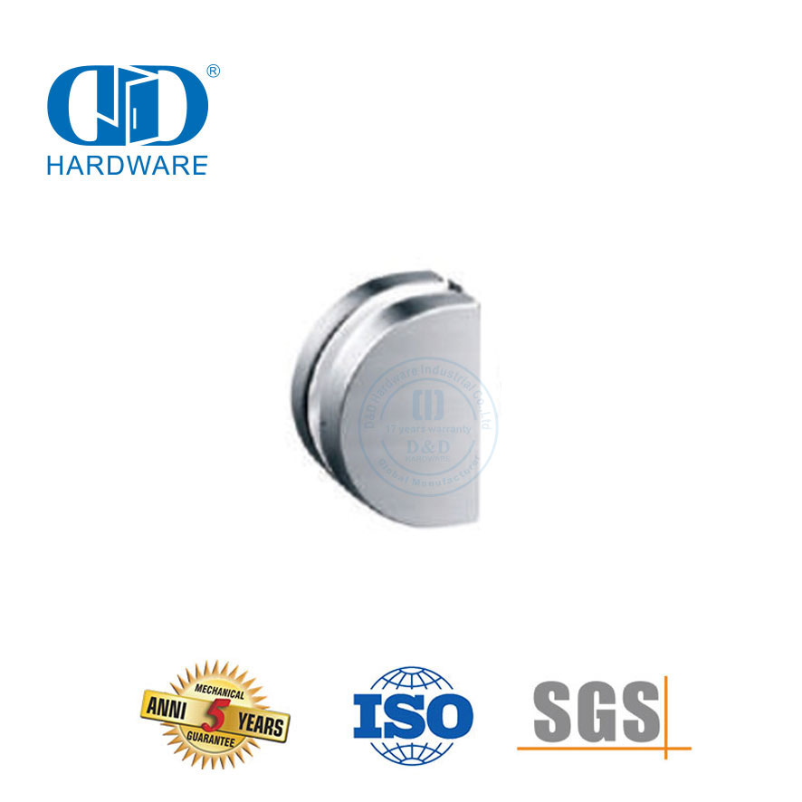 China Fábrica de aço inoxidável maçaneta da porta de vidro com remendo de encaixe para fechadura de canto - DDGL005