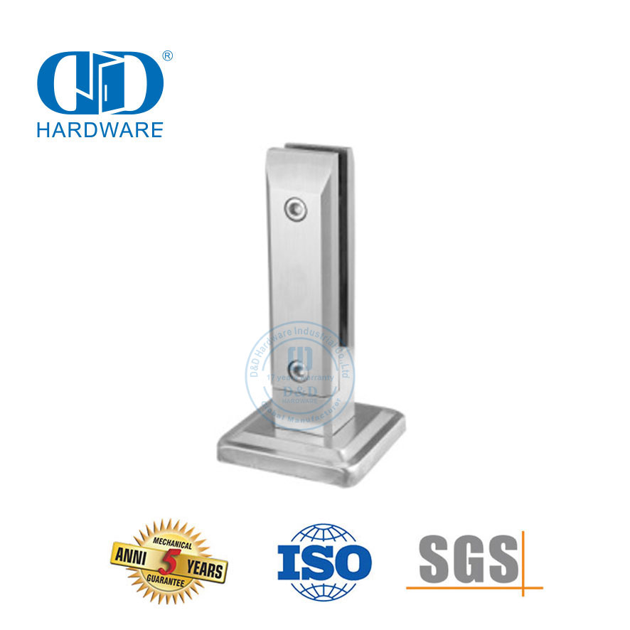 Escada de aço inoxidável rai peças trilhos de vidro balaustrada acessórios braçadeira torneira braçadeira de vidro Bracket-DDHB007