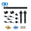 Kit de acessórios de armário de aço inoxidável conjunto de pista de carbono deslizante celeiro madeira única porta rolo ferragem para interior Door-DDBD001