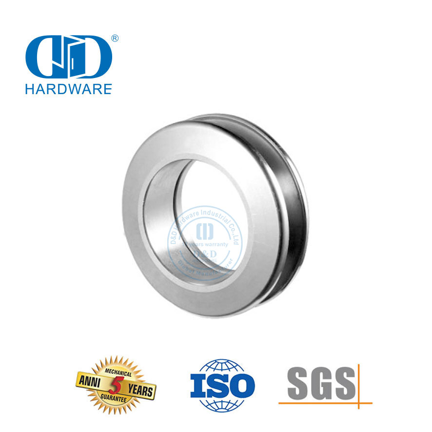 Hardware de porta deslizante de vidro de aço inoxidável do botão redondo de alumínio através do furo da porta Handle-DDSK017