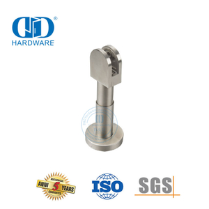 Acessório de hardware de aço inoxidável, clipe de vidro cromado para chuveiro, montagem de remendo, braçadeira inferior do conector de vidro para banheiro-DDWC004