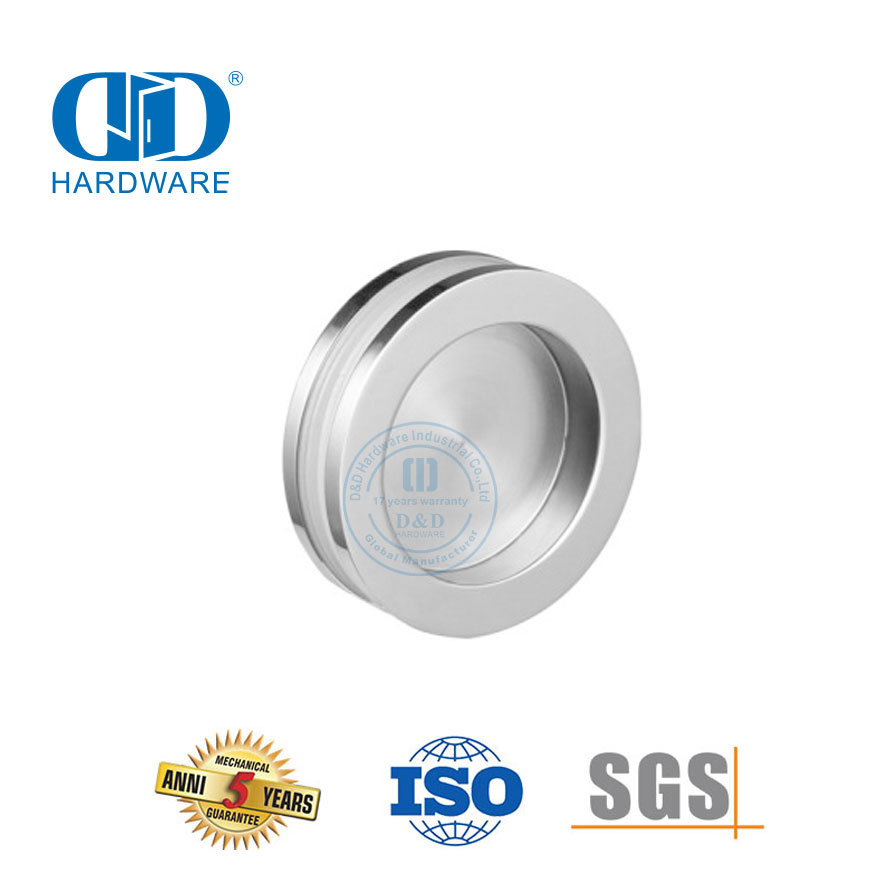Acessórios de móveis de hardware de porta deslizante de aço inoxidável Maçaneta de porta deslizante de vidro em concha Handle-DDSK016