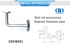 Suporte de suporte de aço inoxidável, acessórios de trilho de escada, porta de vidro, corrimão Bracket-DDHB002