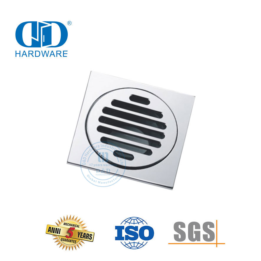 Dreno de chuveiro linear tipo quadrado de plástico de aço inoxidável Dreno de chão para banheiro-DDFD001