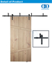 Conjunto de trilhos para porta de celeiro, aço inoxidável, porta de madeira, dobrável, porta de celeiro Hardware-DDBD007