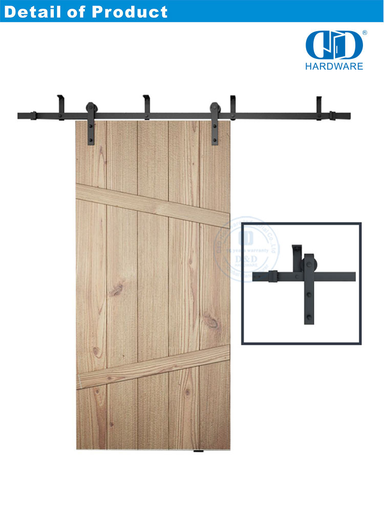 Conjunto de trilhos para porta de celeiro, aço inoxidável, porta de madeira, dobrável, porta de celeiro Hardware-DDBD007