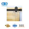 Moderno carbono duplo único portas de madeira trilho porta do celeiro preto aço ferragem pista celeiro porta madeira Hardware-DDBD002