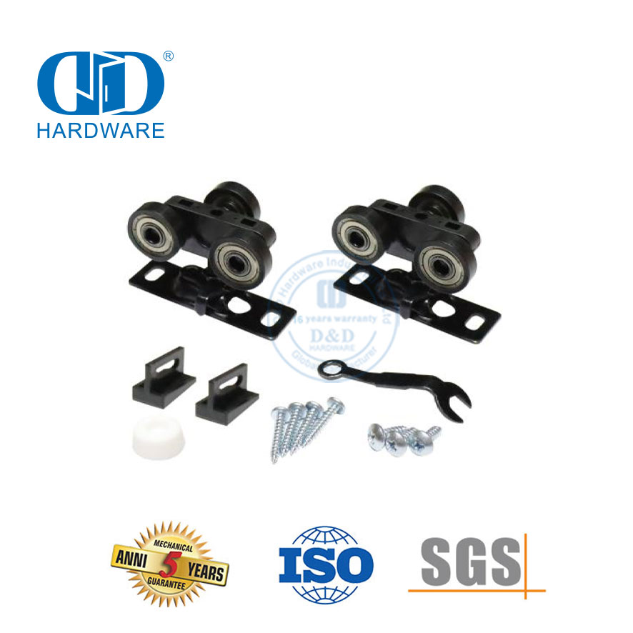 Aço inoxidável durável porta do celeiro ferragem durável pista roda rolo acessórios da porta apartamento hotel porta Hardware-DDBD054