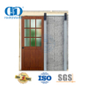 Aço inoxidável estilo moderno bypass ferragem porta do celeiro porta deslizante trilha móveis Hardware-DDBD069
