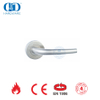 Decoração de casa moderna EN 1906 Hardware Silver Hollow Lever Handles-DDTH004-SSS