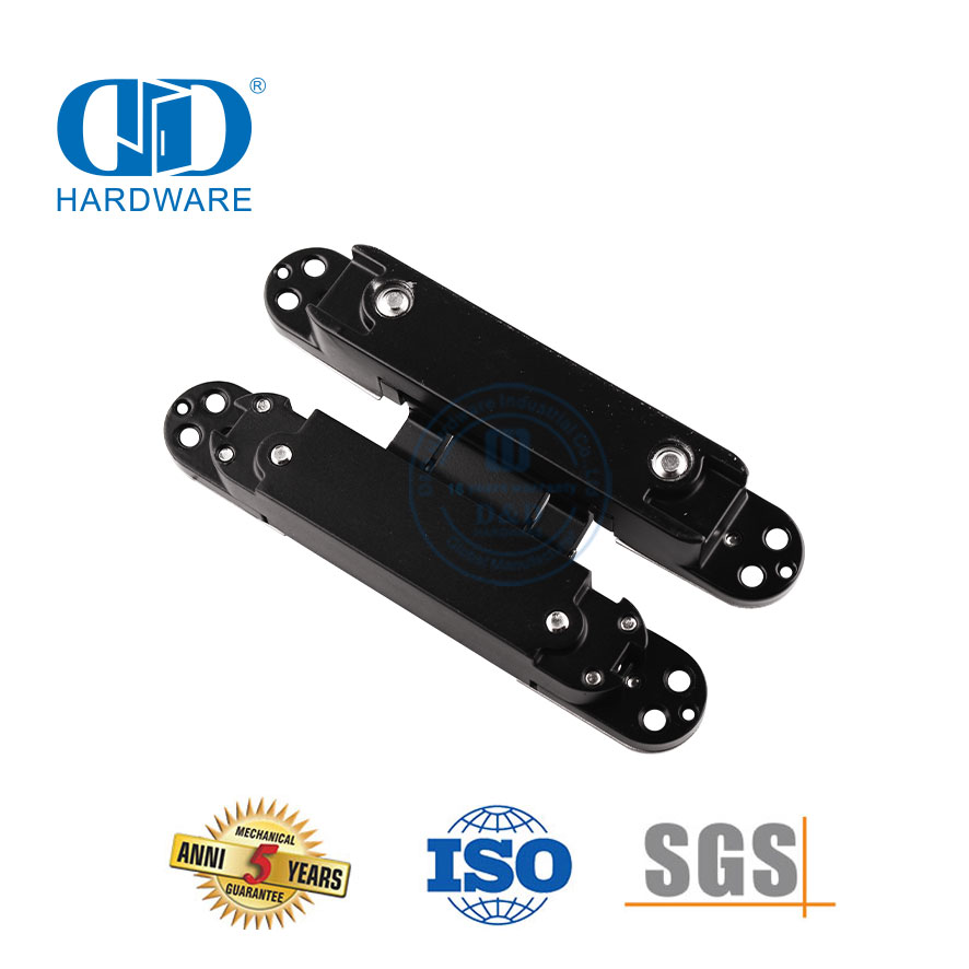 Dobradiça de porta dupla externa de 180 graus escondida em liga de zinco de dimensões diferentes 3D escondida resistente-DDCH008-G40
